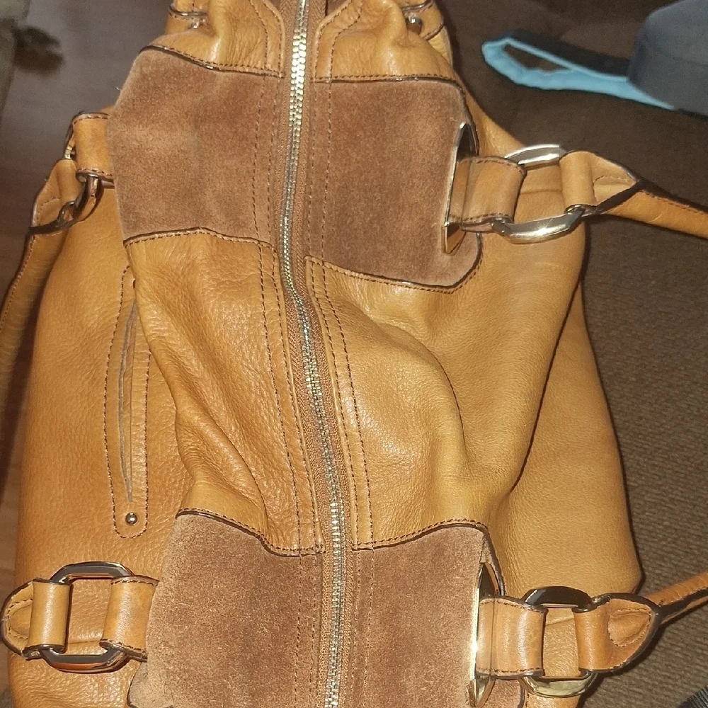 B. Makowski Brown Leather Tote Bag - Picture 8 of 11